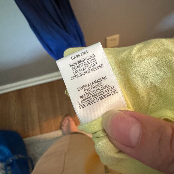 YOUNG FABULOUS AND BROKE Blue and Yellow Ombre Halter Maxi Dress Size Medium - Picture 9 of 9